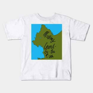 Monterey, California Map Named Kids T-Shirt